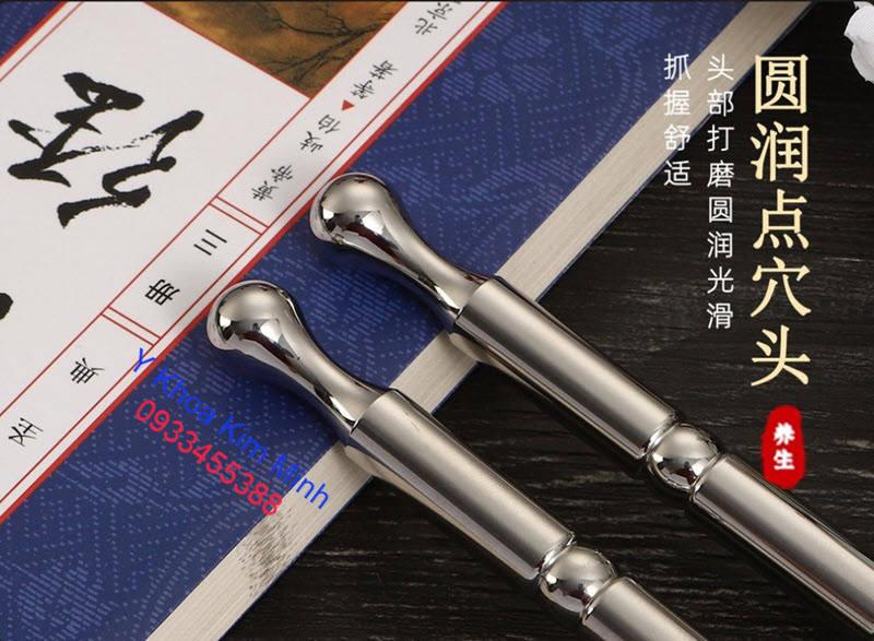 Bút ấn huyệt 2 đầu to nhỏ bằng inox 304