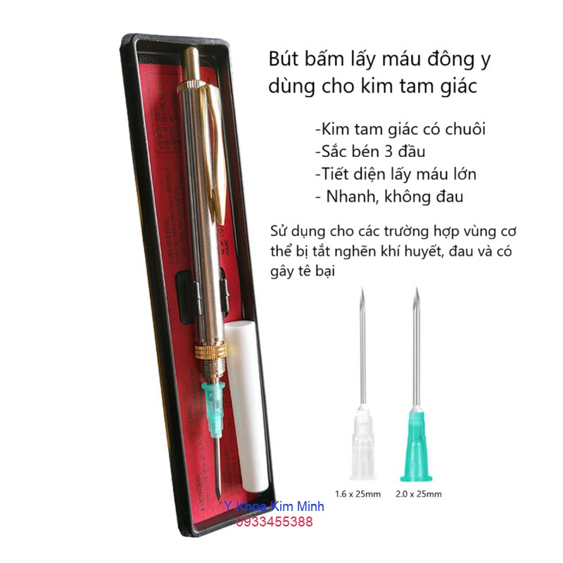 Bút lấy máu dùng cho kim tam giác đông y