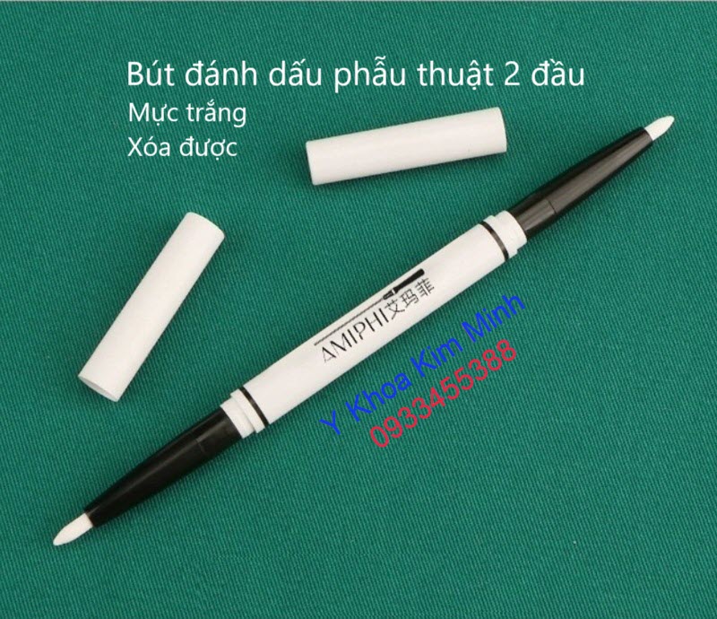 Bút đánh dấu phẫu thuật 2 đầu mực trắng xóa được