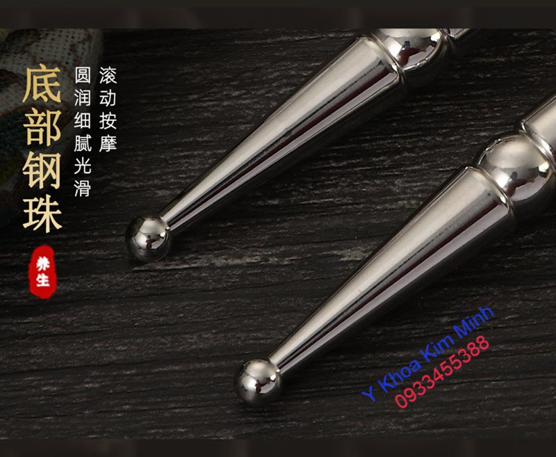 Bút inox day ấn huyệt điều trị cơ xương khớp 2 đầu to nhỏ