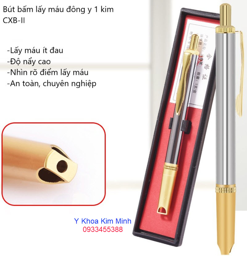 Bút bấm lấy máu đông y 1 kim CXB-II