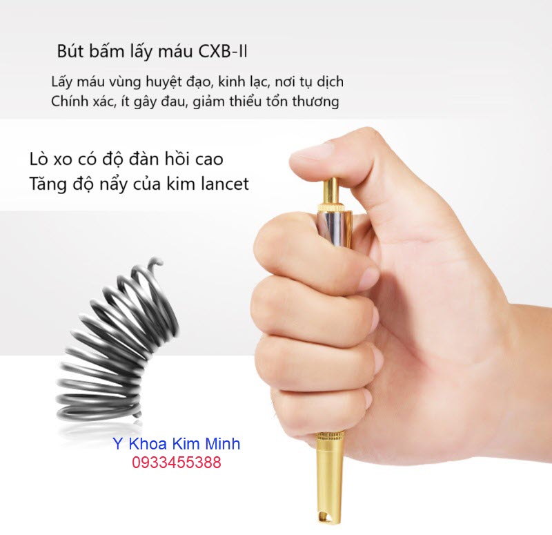Bút bấm lấy máu dùng cho đông y 1 kim CXB-II