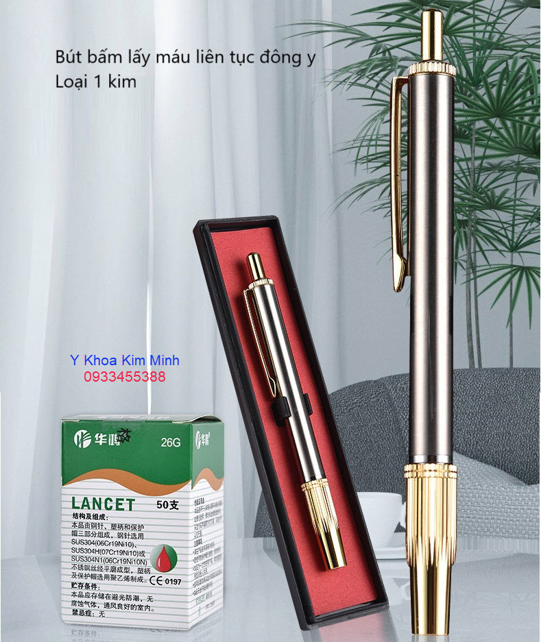 Bút bấm lấy máu liên tục dùng trong đông y