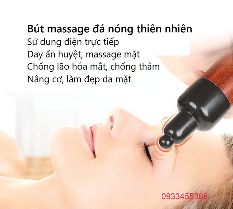 Bút massage đá nóng sử dụng điện trực tiếp