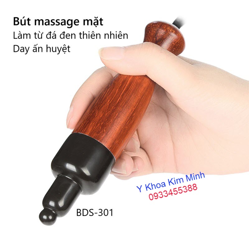 Bút massage mặt bằng đá đen chạy điện BDS-301