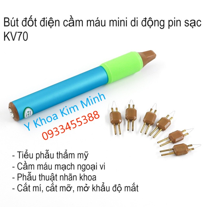 Bút đốt điện cầm máu mini di động dùng trong phẫu thuật thẩm mỹ KV70 bán ở Tp.HCM