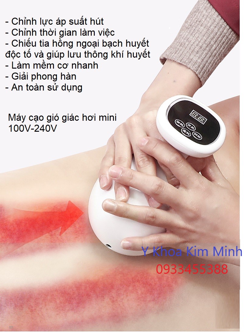 Công dụng của máy cạo gió giác hơi mini cầm tay 100V-240V bán ở Kim Minh