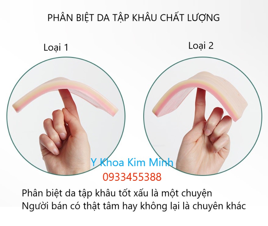 Cách phân biệt miếng da tập khâu y tế loại 1 loại 2