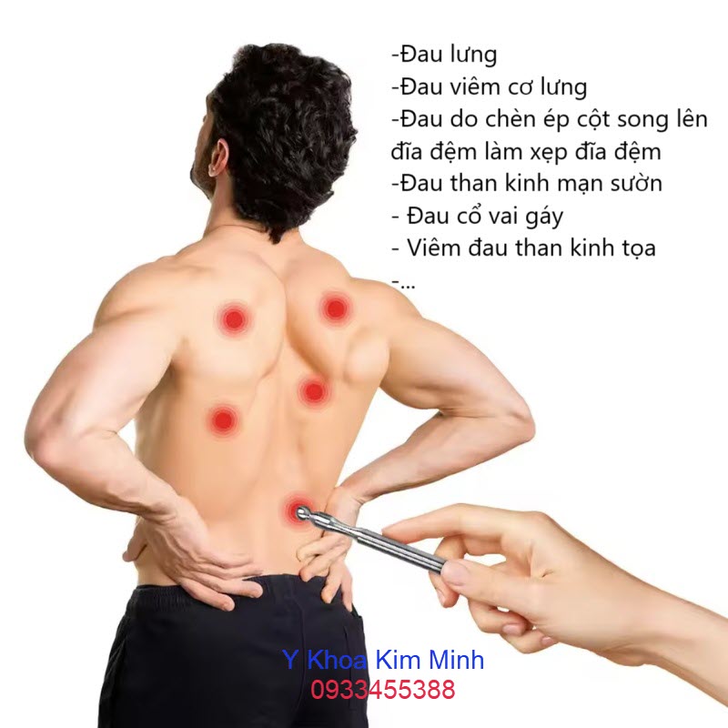 Cây ấn huyệt bằng inox 2 đầu