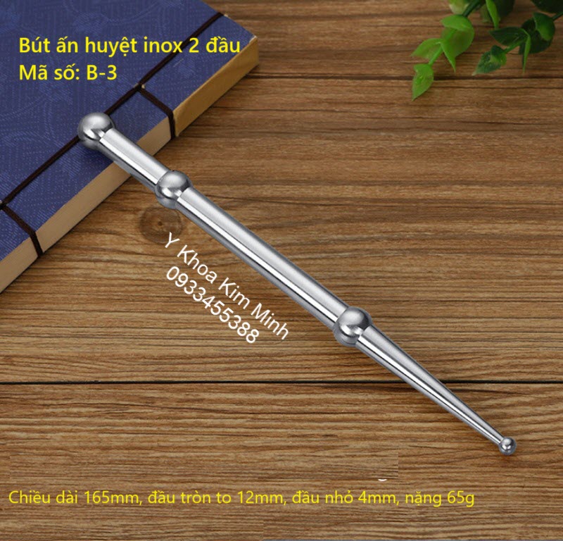 B-3 cây bút day ấn huyệt inox 2 đầu