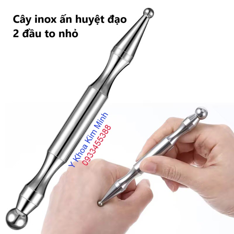 Cây inox an huyệt đao 2 đầu to nhỏ