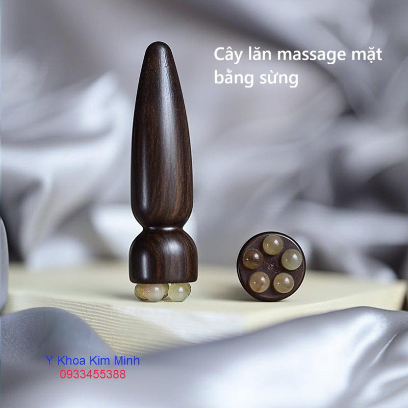 Cây lăn massage mặt bằng sừng