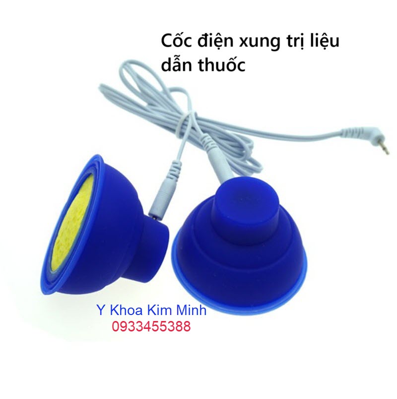 Cốc điện xung trị liệu dẫn thuốc điều trị bệnh đau cơ xương khớp, bệnh đau cột sống, đau thần kinh tọa, đau cổ vai gáy,..