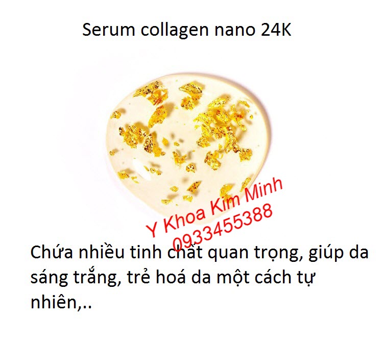 Serum collagen 24K chứa nhiều tinh chất giúp da trắng sáng tự nhiên - Y Khoa Kim Minh
