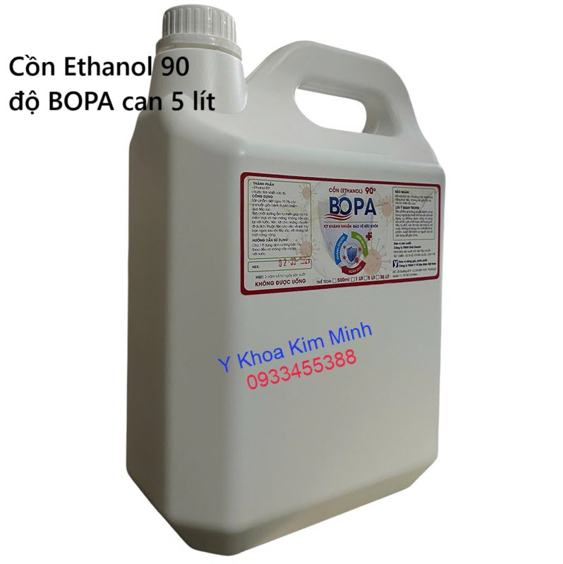 Cồn sát khuẩn y tế Ethanol 90 độ can 5 lít bán ở Tp.HCM