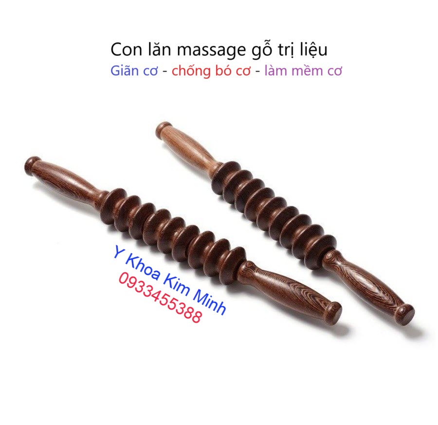 Con lăn masage gỗ trị liệu giảm đau cơ khớp, chống bó khớp, phục hồi cơ bị teo