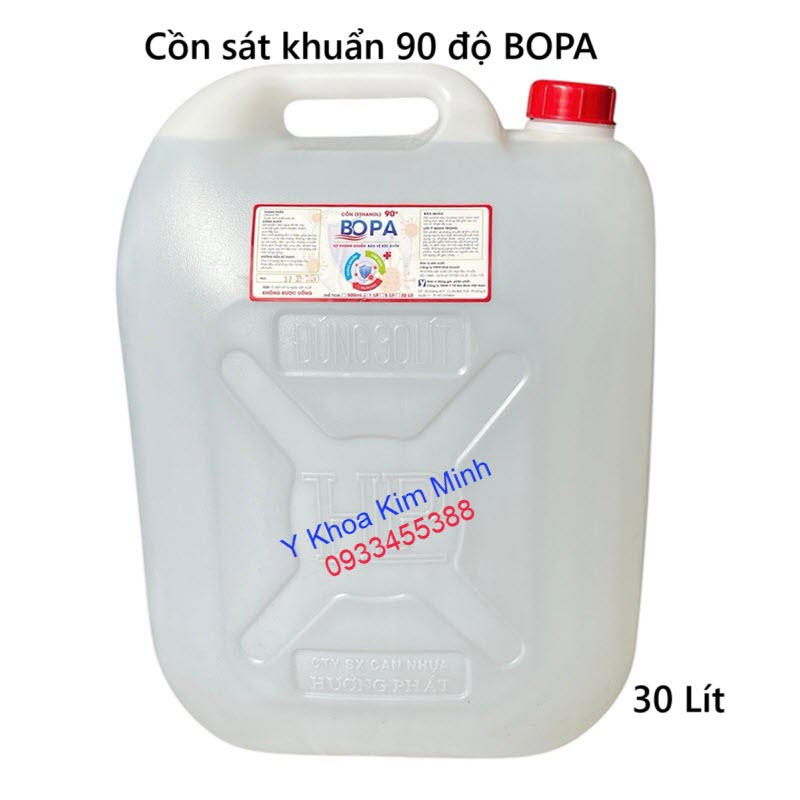 Cồn sát khuẩn y tế BOPA 90 độ can 30 lít