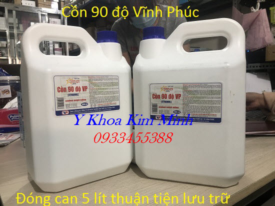 Đại lý phân phối cồn y tế 90 độ VP đóng theo can 5 lít, 20 lít, 30 lít tại Tp Hồ Chí Minh - Y Khoa Kim Minh
