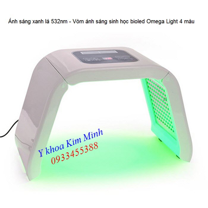 Công dụng ánh sáng sinh học bio led xanh lá vòm omega light omelon - Y khoa Kim Minh