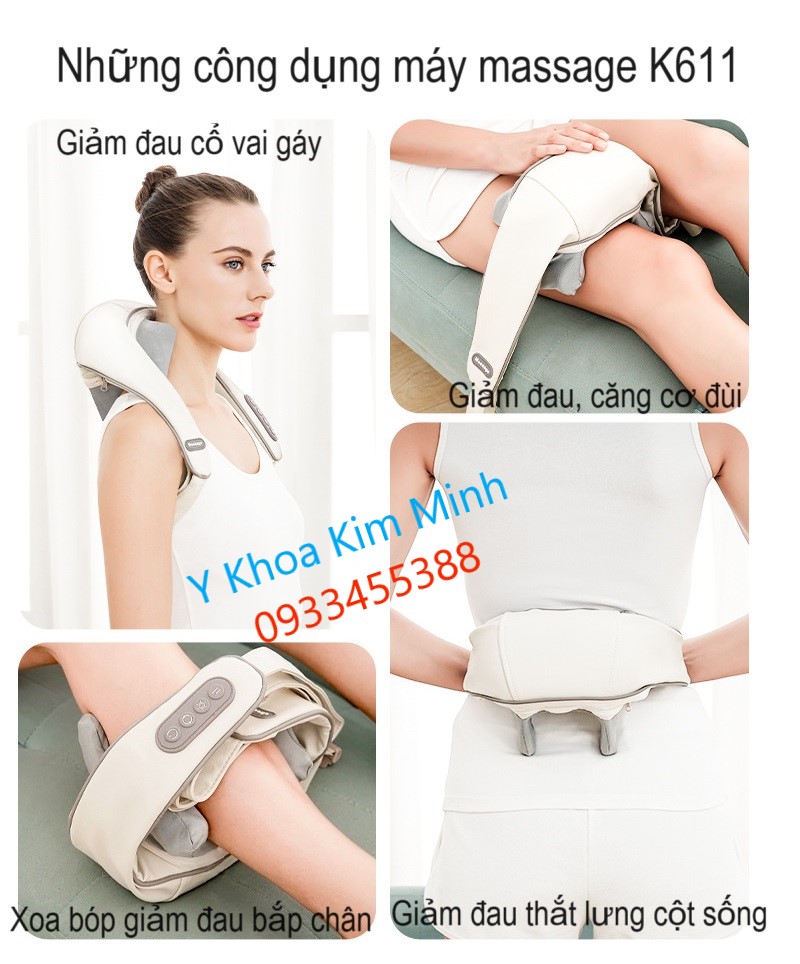 Công dụng của máy massage trị đau cổ vai gáy K611 bán ở Y khoa Kim Minh