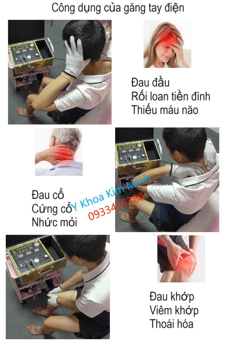 Công dụng điều trị viêm đau xương khớp của găng tay xung điện