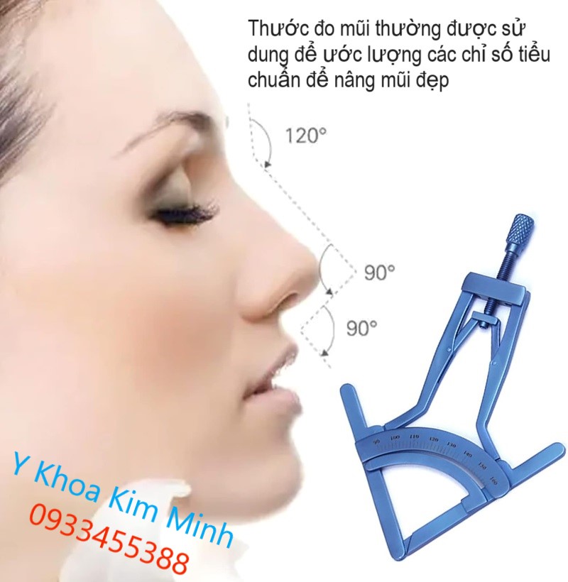 Sử dụng thước đo mũi trước khi nâng mũi giúp bác sĩ phẫu thuật thành công
