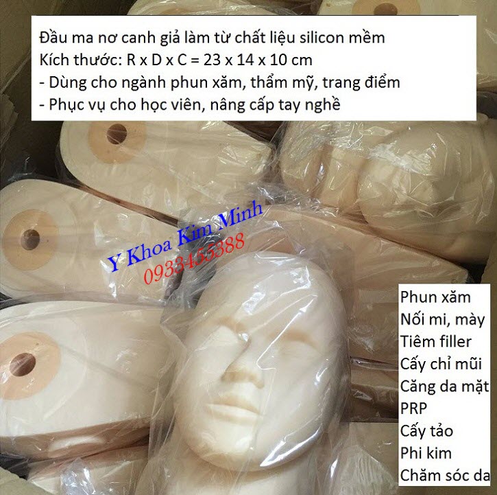 Công dụng của đầu manocanh silicon giả dùng trong ngành chăm sóc da thẩm mỹ spa - Y Khoa Kim Minh