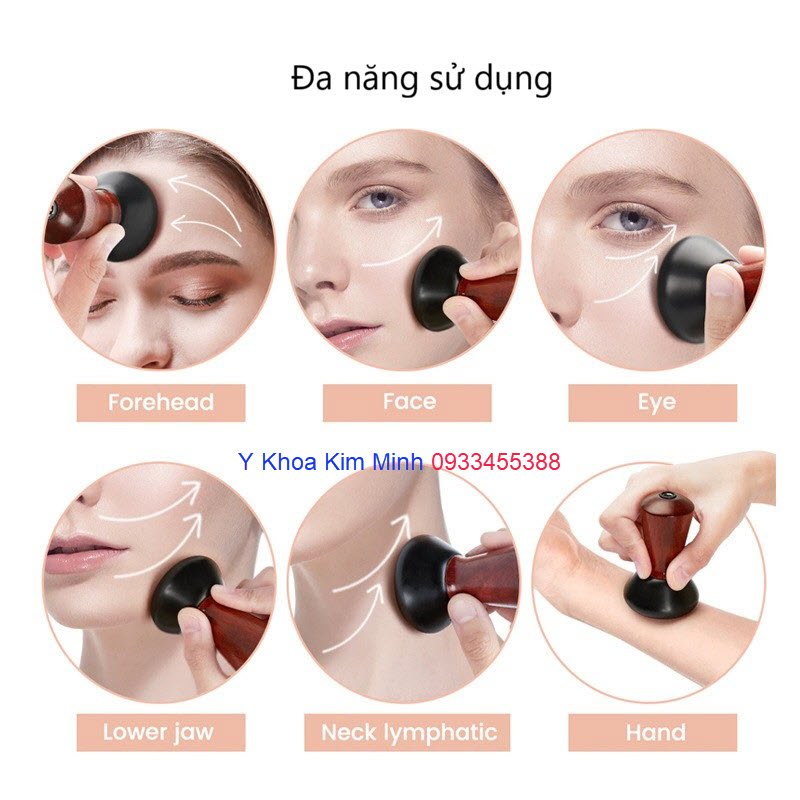Dùng đá masage nóng cắm điện chăm sóc da mặt giúp chống nhăn, nâng cơ, săn chắc da, mịn lỗ chân lông, giảm nhăn và bọng vùng mắt, giảm mở mặt, tạo Viine cơ mặt