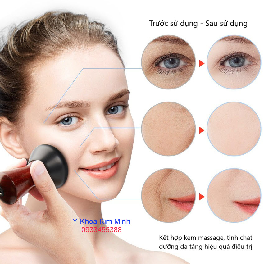 Đá nóng massage mặt cắm điện chạy kem giảm béo, mỹ phẩm chăm sóc da mặt tăng hiệu quả điều trị