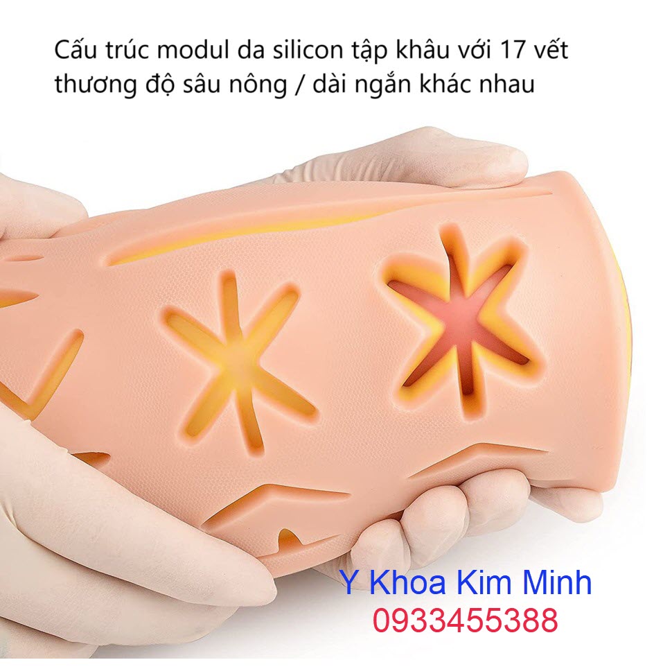 Da giả tập khâu vết thương bằng silicon chất lượng cao