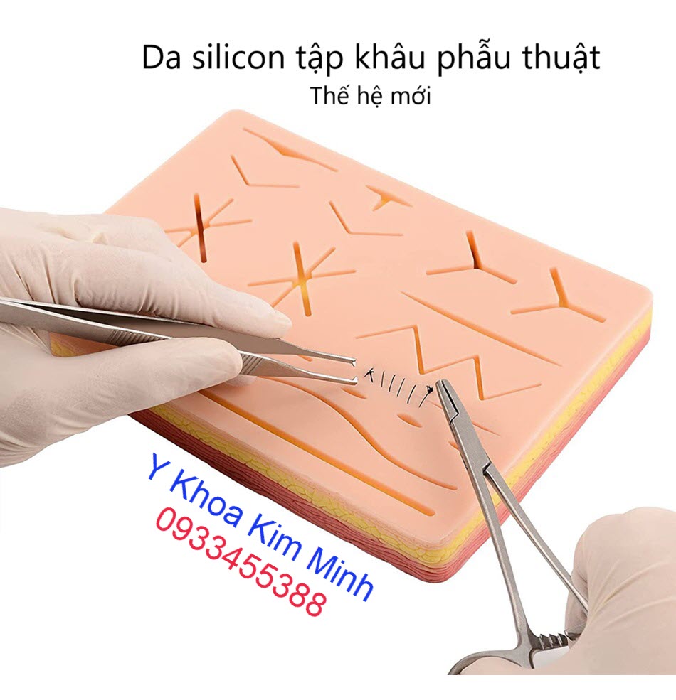 Bán miếng da giả tập khâu phẫu thuật bằng silicon cao cấp