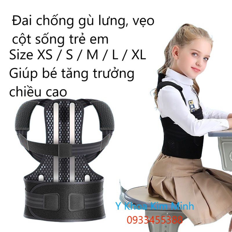 Đai chống gù lưng và vẹo cột sống dùng cho trẻ em, học sinh