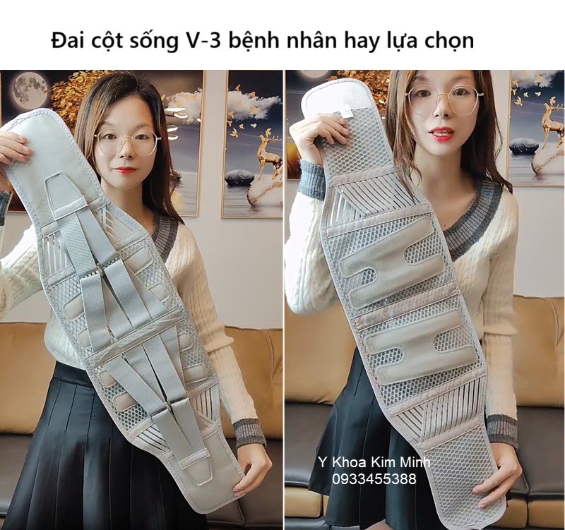 Đai cột sống V-3 dùng cho người thoát vị đĩa đệm, đau cột sống thắt lưng bán ở Tp.HCM