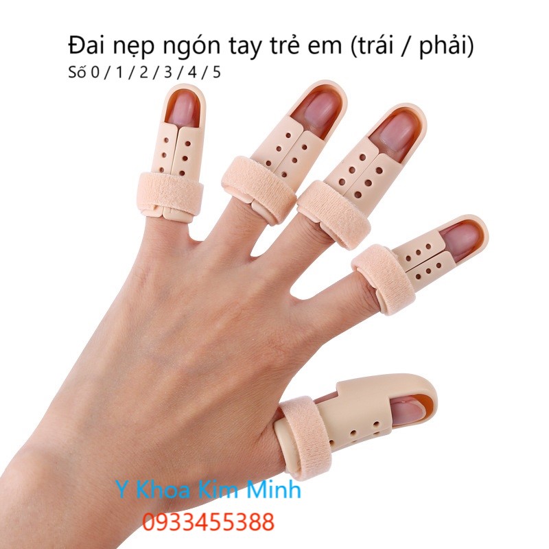 Đai nẹp ngón tay trẻ em, dùng cho bàn tay trái và bàn tay phải