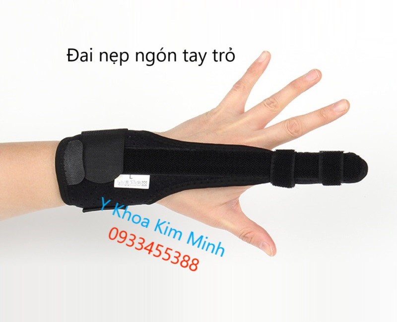 Đai nẹp ngón tay trỏ bị gãy, bong gan, bị chấn thương, định hình lại ngón tay trật khơp sau khi sửa chữa vật lý trị liệu