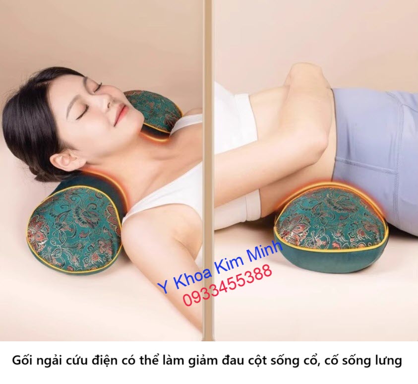 Sử dụng gối xông ngải cứu điện giúp phục hồi đĩa đệm và giảm đau cột sống cổ