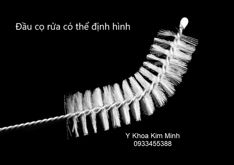 Đầu cọ rửa có thể định hình dùng vệ sinh ống lưu dẫn silicon, ống hút dịch y tế, kim cannula hút mỡ