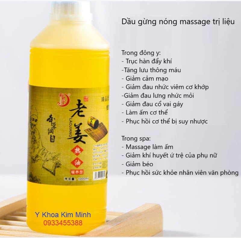 Dầu gừng nóng massage trị liệu trong đông y làm ấm cơ thể, trục hàn khí, giải cảm mạo bằng các phương pháp cạo gió, giác hơi, massage xoa bóp, day ấn huyệt