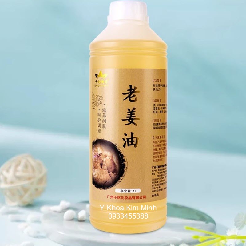 Dầu gừng massage body dùng cho ngành vật lý trị liệu xoa bóp bấm huyệt cạo gió giác hơi