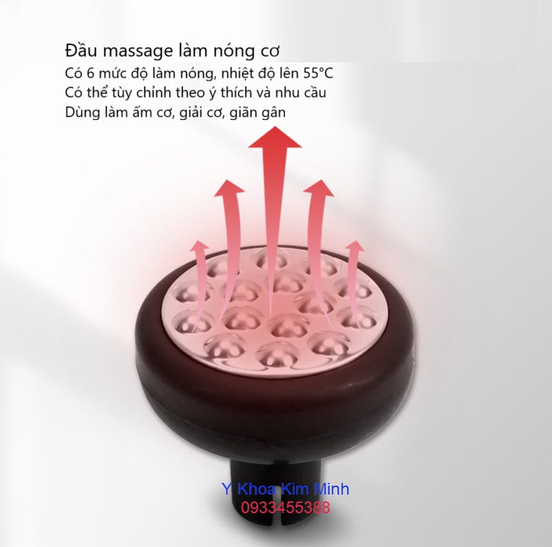 Đầu massage máy HL-006 có công dụng làm ấm cơ, thư giãn, làm mền cơ, gân trước khi nắn chỉnh cơ xương khớp và cột sống