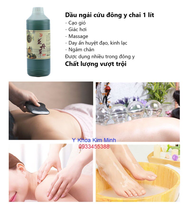 Dầu ngải cứu nguyên chất dùng trong đông y chai 1 lít