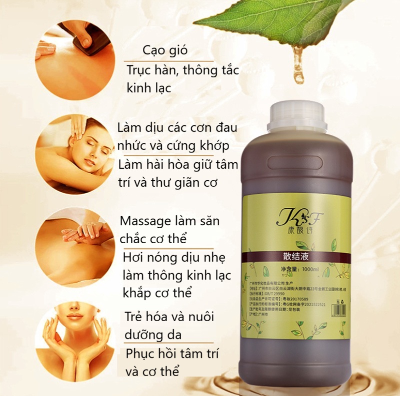 Dầu nóng đông y massage trị liệu giảm đau cơ xương khớp, phục hồi sức khỏe