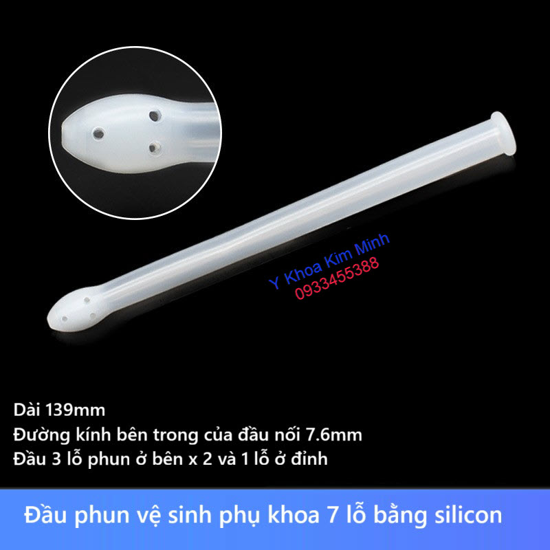 Đầu phun vệ sinh phụ khoa 7 lỗ bằng silicon