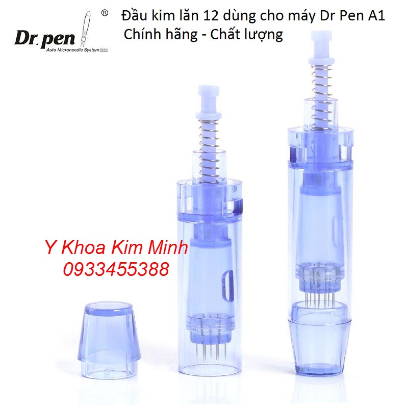 Đầu kim 12 màu xanh dùng cho máy Dr Pen A1 bán tại Y Khoa Kim Minh