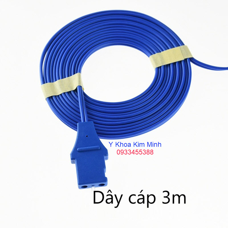 Dây cáp nối tấm điện cực âm với máy cắt đốt cầm máu cao tần, dài 3m