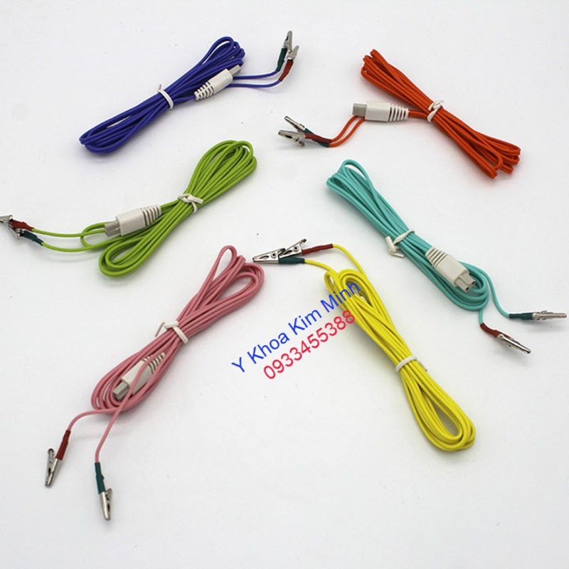 Bộ dây châm cứu kẹp cá sấu dùng cho máy 6 cọc 12 kim KWD-808I