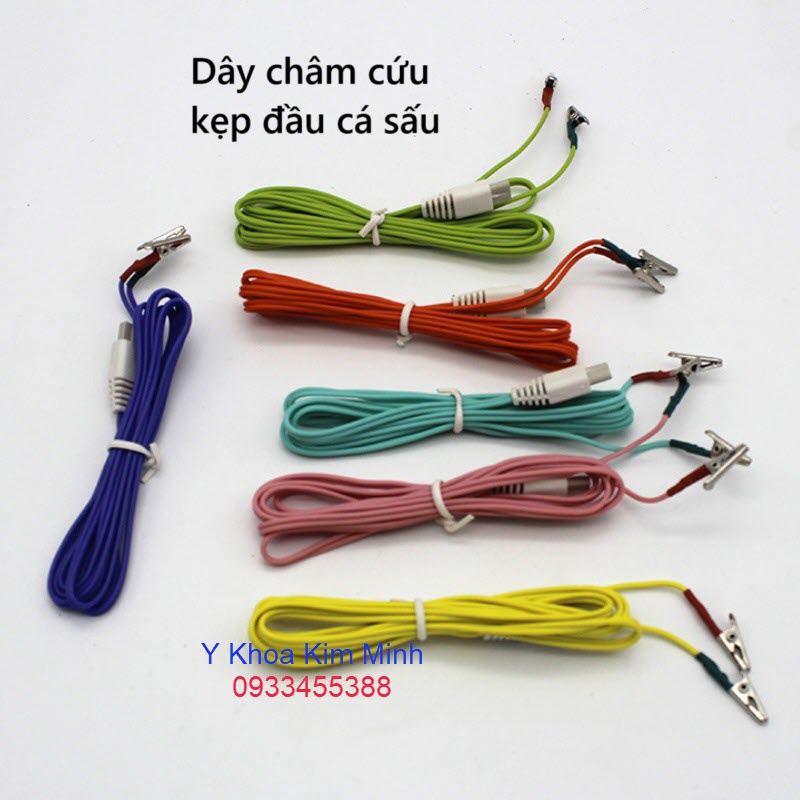 Dây châm cứu kẹp đầu cá sấu dùng cho máy điện châm KWD-808I