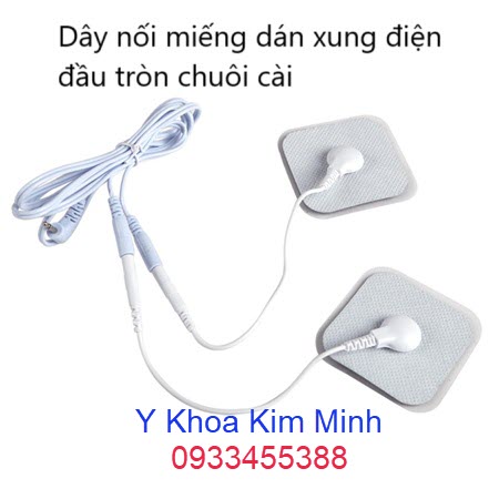 Phụ kiện dây nối miếng dán máy xung điện đầu tròn đuôi cài