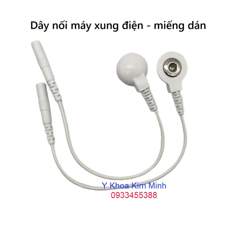 Dây điện xung nối với máy xung điện và miếng dán