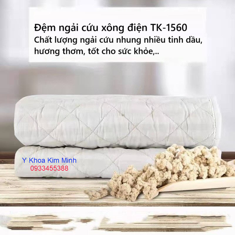 Đệm ngải cứu điện sử dụng ngải cứu nhung chất lượng, nhiều tinh dầu hỗ trợ trục hàn lạnh, lưu dẫn khí huyết tốt cho người bệnh cơ xương khớp